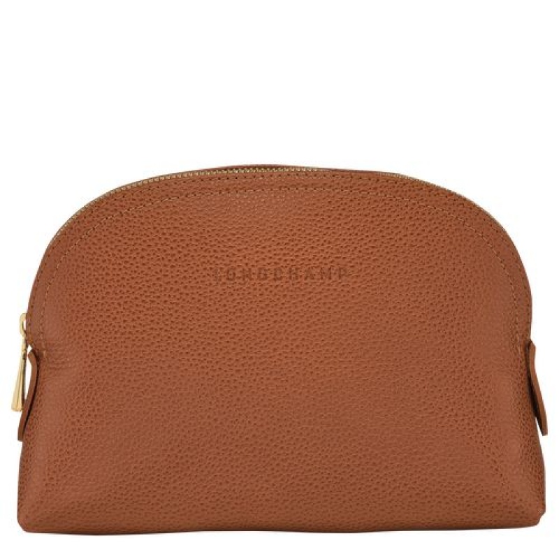 Longchamp Le Foulonne Pouch Caramel | UFS-784015