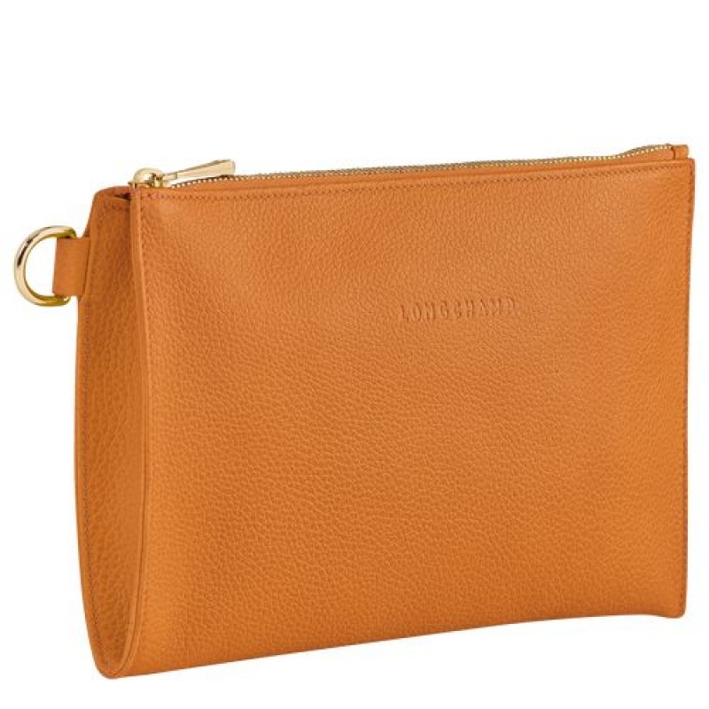 Longchamp Le Foulonne Pouch Saffron | SUI-956480