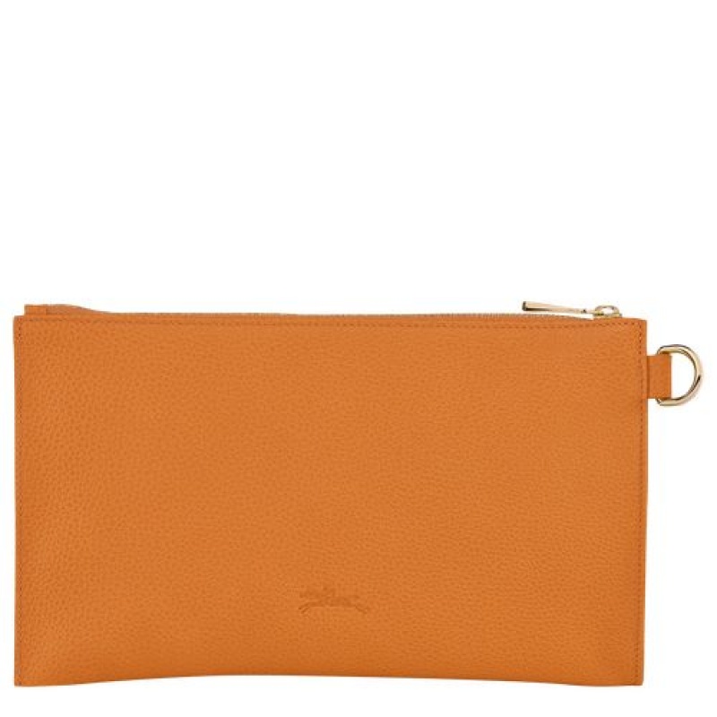 Longchamp Le Foulonne Pouch Saffron | SUI-956480