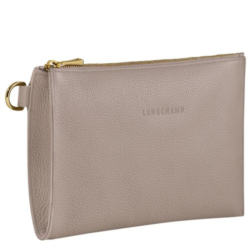 Longchamp Le Foulonne Pouch Turtledove | LZX-756320