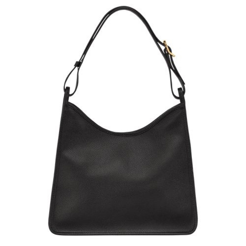 Longchamp Le Foulonne Shoulder bag Black | ZSU-685419