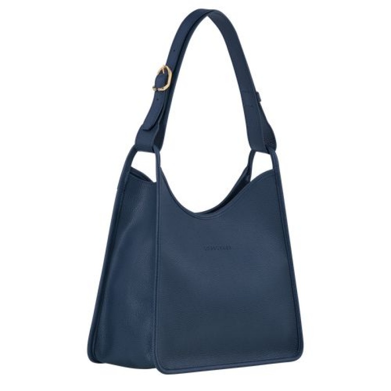 Longchamp Le Foulonne Shoulder bag Navy | FCO-187294