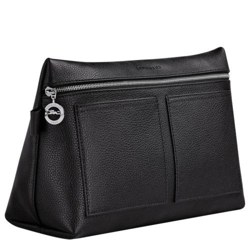 Longchamp Le Foulonne Toiletry case Black | HFS-706481