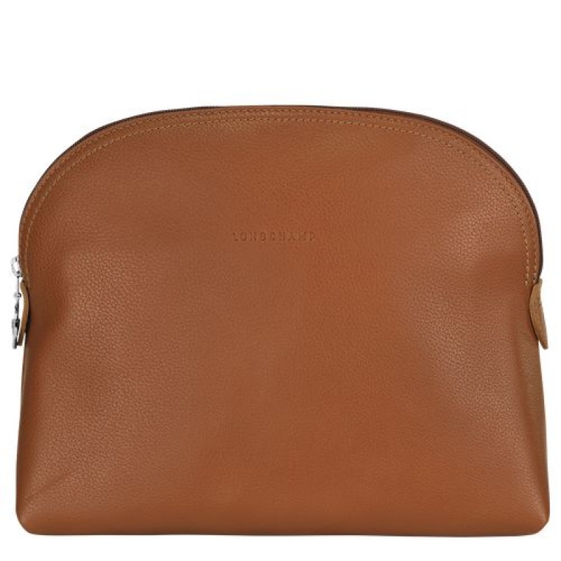 Longchamp Le Foulonne Toiletry case Caramel | DYW-529673