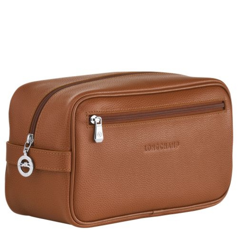 Longchamp Le Foulonne Toiletry case Caramel | DHB-853106