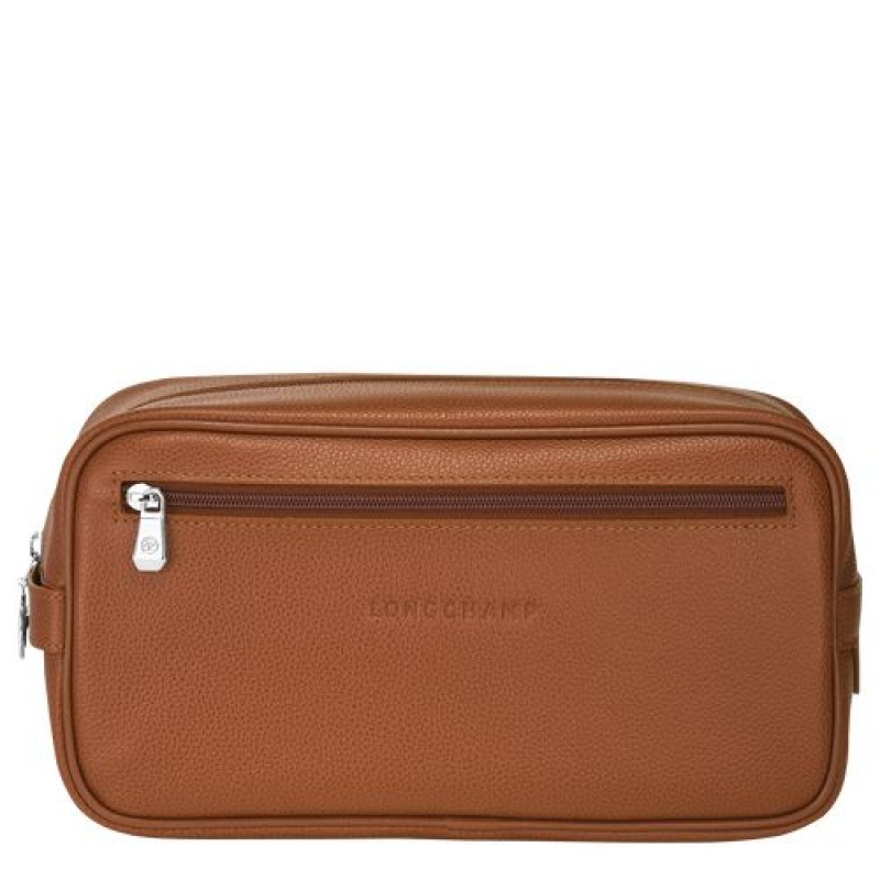 Longchamp Le Foulonne Toiletry case Caramel | DHB-853106