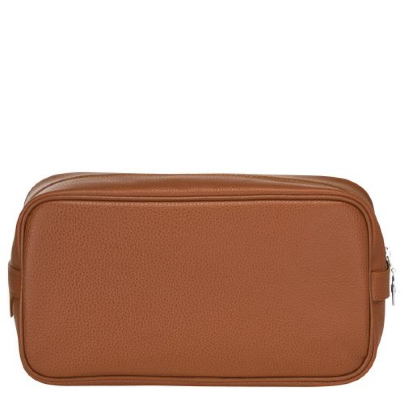 Longchamp Le Foulonne Toiletry case Caramel | QVG-089473