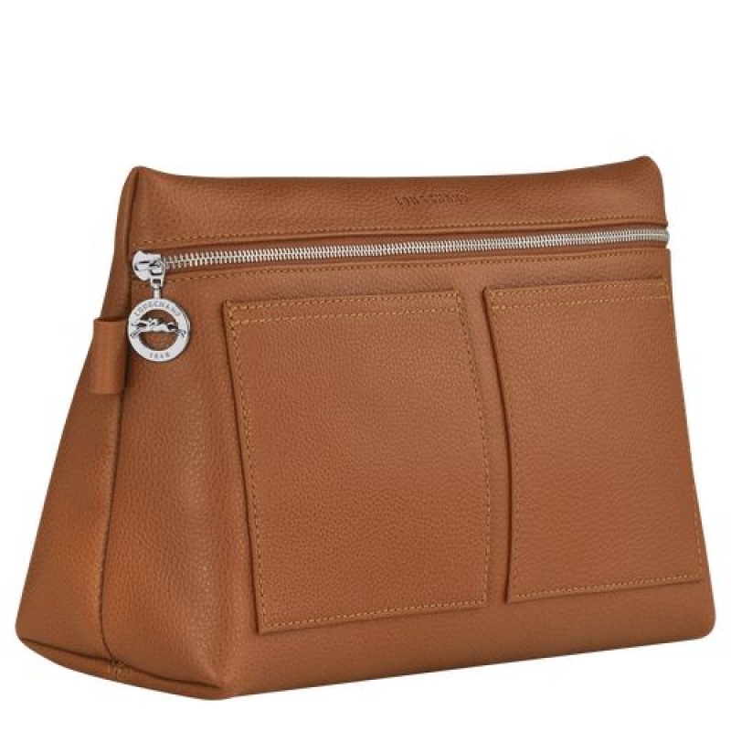 Longchamp Le Foulonne Toiletry case Caramel | PTG-734526