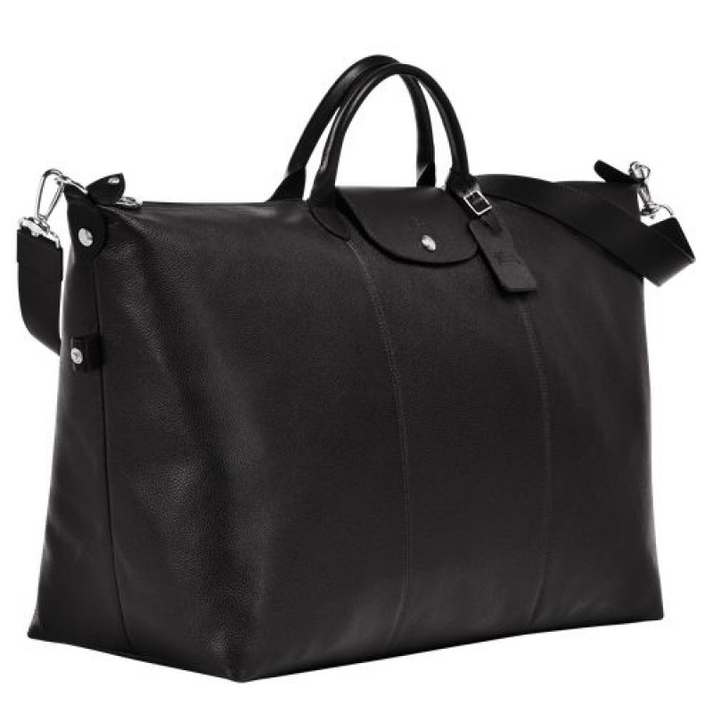 Longchamp Le Foulonne Travel bag L Black | ROP-934620