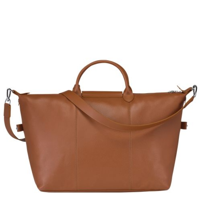 Longchamp Le Foulonne Travel bag L Caramel | FTG-543610