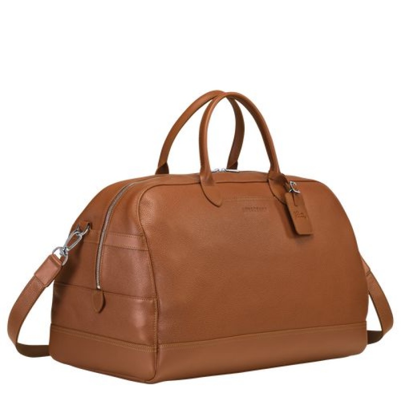 Longchamp Le Foulonne Travel bag L Caramel | VNR-917345