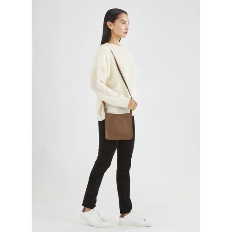 Longchamp Le Foulonne Zipped crossbody bag S Caramel | JZX-718032