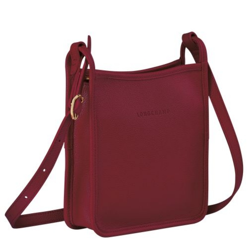 Longchamp Le Foulonne Zipped crossbody bag S Red | CUV-170593