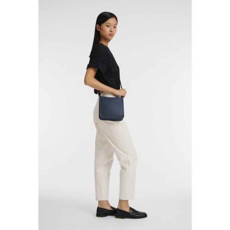 Longchamp Le Foulonne Zipped crossbody bag S Navy | TOC-574312