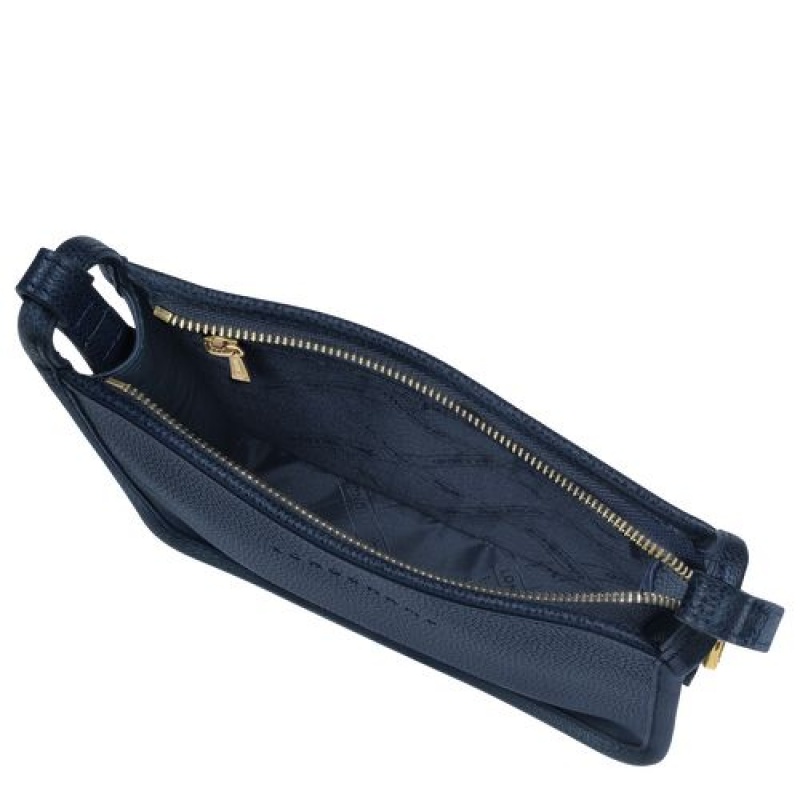 Longchamp Le Foulonne Zipped crossbody bag S Navy | TOC-574312