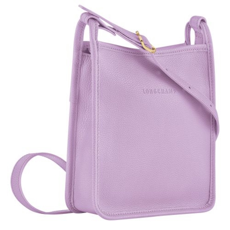 Longchamp Le Foulonne Zipped crossbody bag S Lilac | SLP-267945