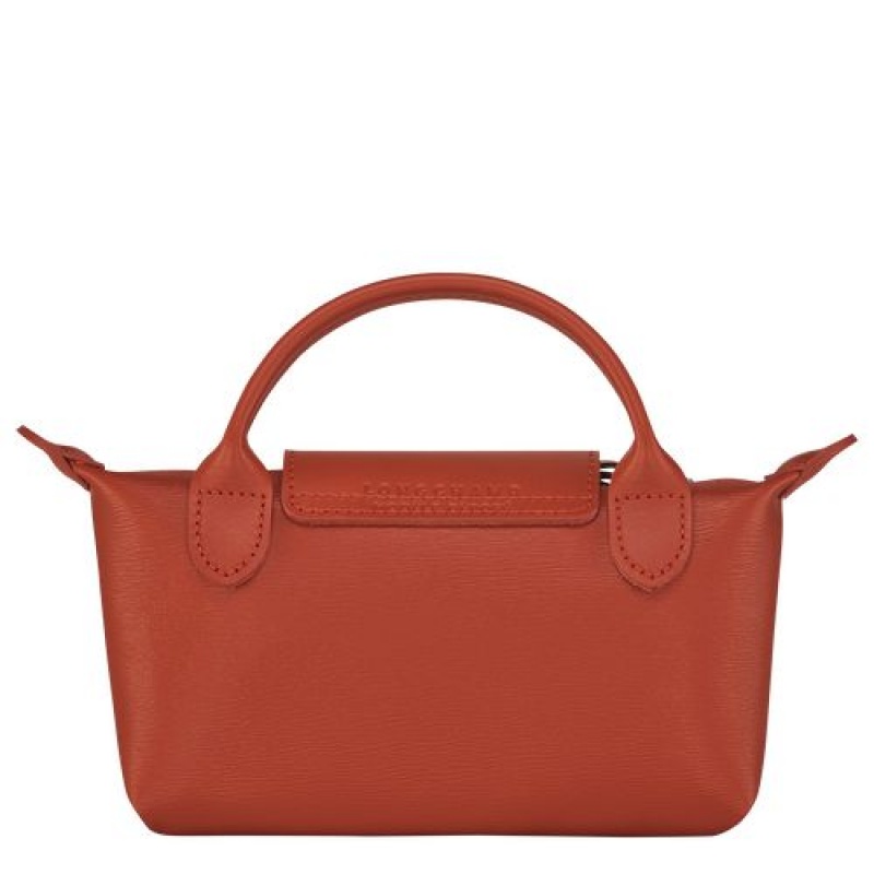 Longchamp Le Pliage City Pouch with handle Terracotta | WKJ-712836