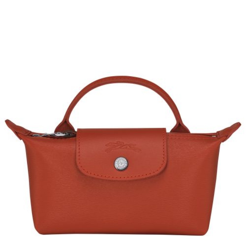 Longchamp Le Pliage City Pouch with handle Terracotta | WKJ-712836