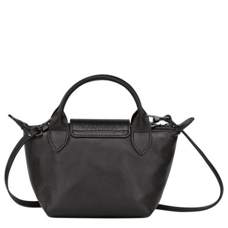 Longchamp Le Pliage Cuir Crossbody bag Black | YFB-618732