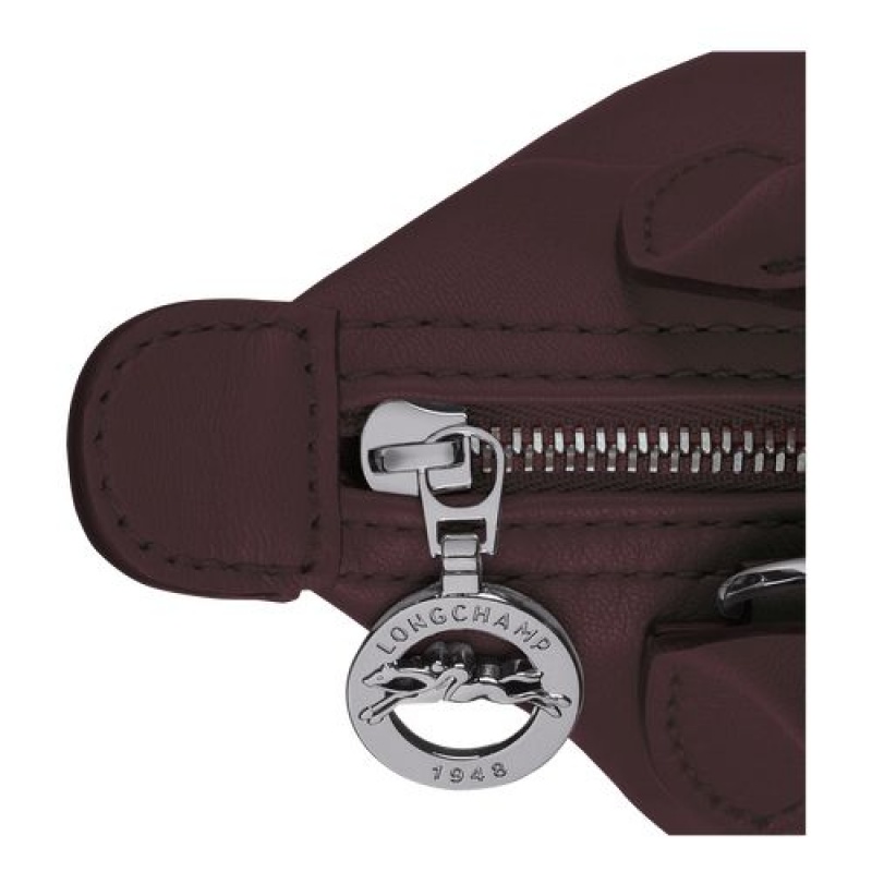 Longchamp Le Pliage Cuir Crossbody bag Burgundy | UOT-352718