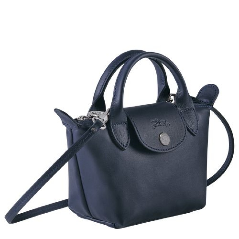 Longchamp Le Pliage Cuir Crossbody bag Navy | BSE-019862