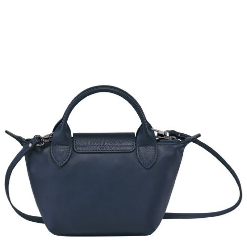 Longchamp Le Pliage Cuir Crossbody bag Navy | BSE-019862