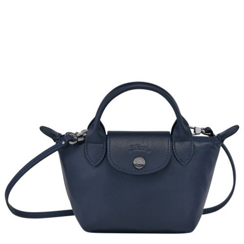 Longchamp Le Pliage Cuir Crossbody bag Navy | BSE-019862