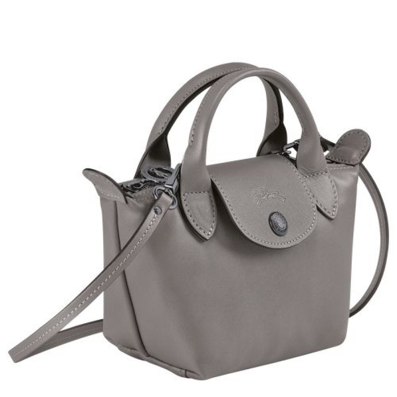 Longchamp Le Pliage Cuir Crossbody bag Turtledove | CEB-603458