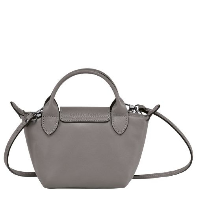 Longchamp Le Pliage Cuir Crossbody bag Turtledove | CEB-603458