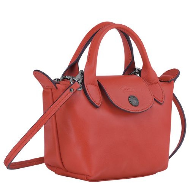 Longchamp Le Pliage Cuir Crossbody bag Terracotta | PSK-165024