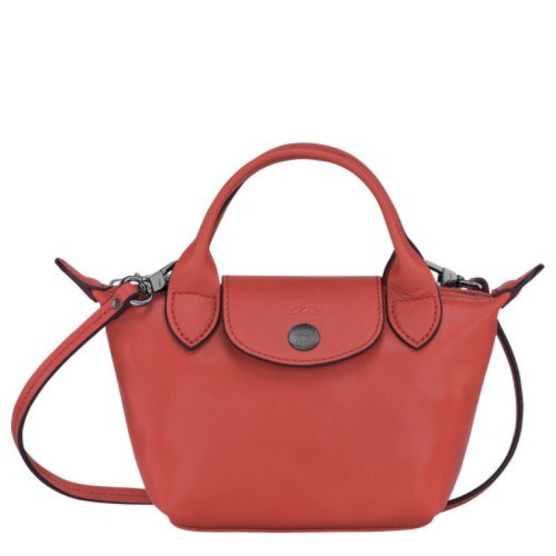 Longchamp Le Pliage Cuir Crossbody bag Terracotta | PSK-165024