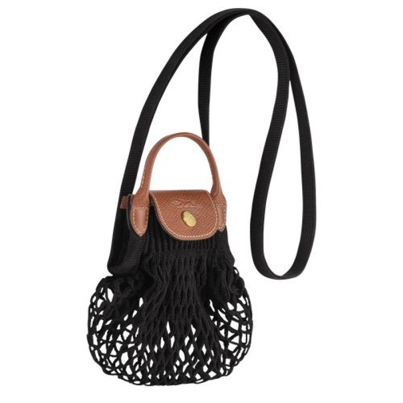 Longchamp Le Pliage Filet Crossbody bag XS Black | HGC-506147