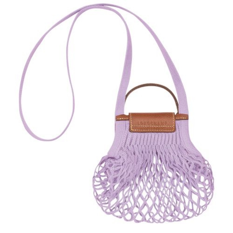 Longchamp Le Pliage Filet Crossbody bag XS Lilac | COZ-094678