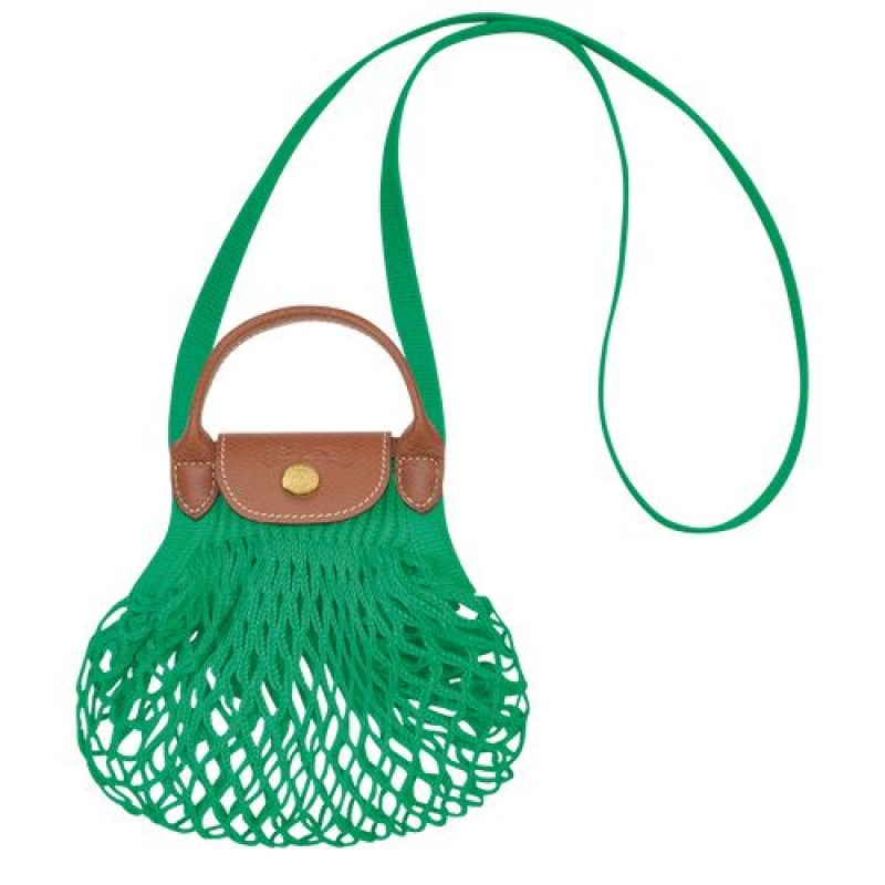 Longchamp Le Pliage Filet Crossbody bag XS Green | PMK-632904