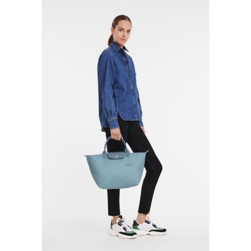 Longchamp Le Pliage Green Top handle bag M Thunderstorm | HYJ-905412