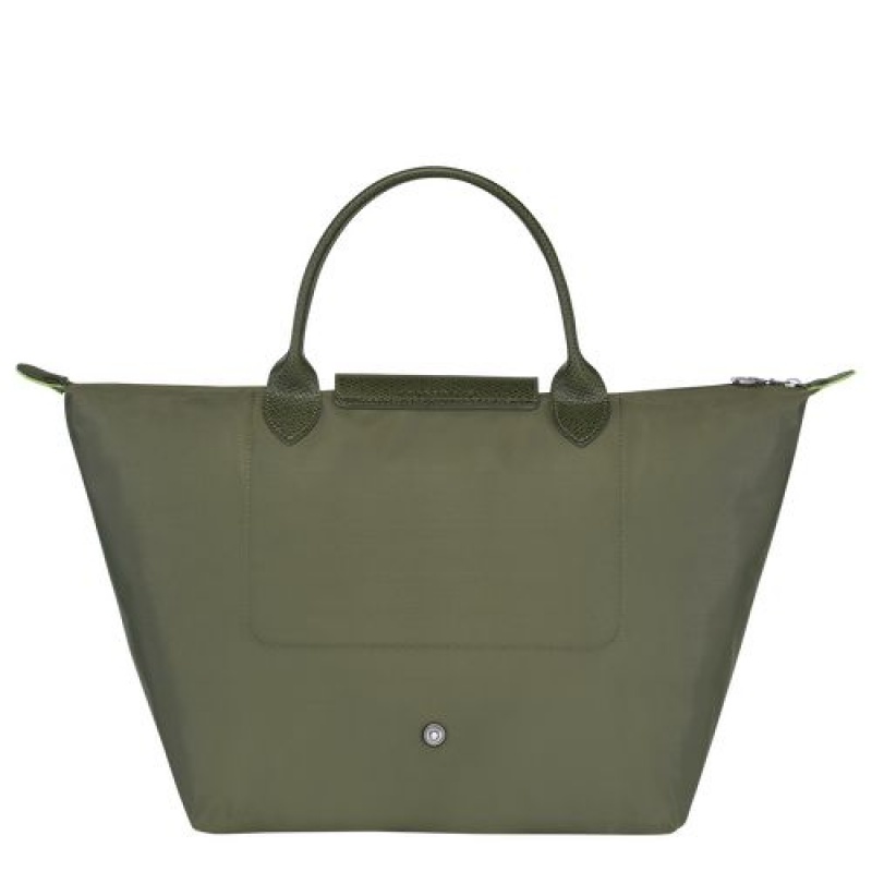 Longchamp Le Pliage Green Top handle bag M Forest | SDT-279150