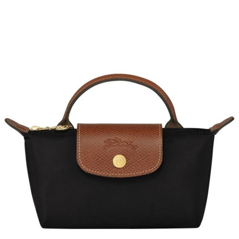 Longchamp Le Pliage Original Pouch with handle Black | YBP-795346