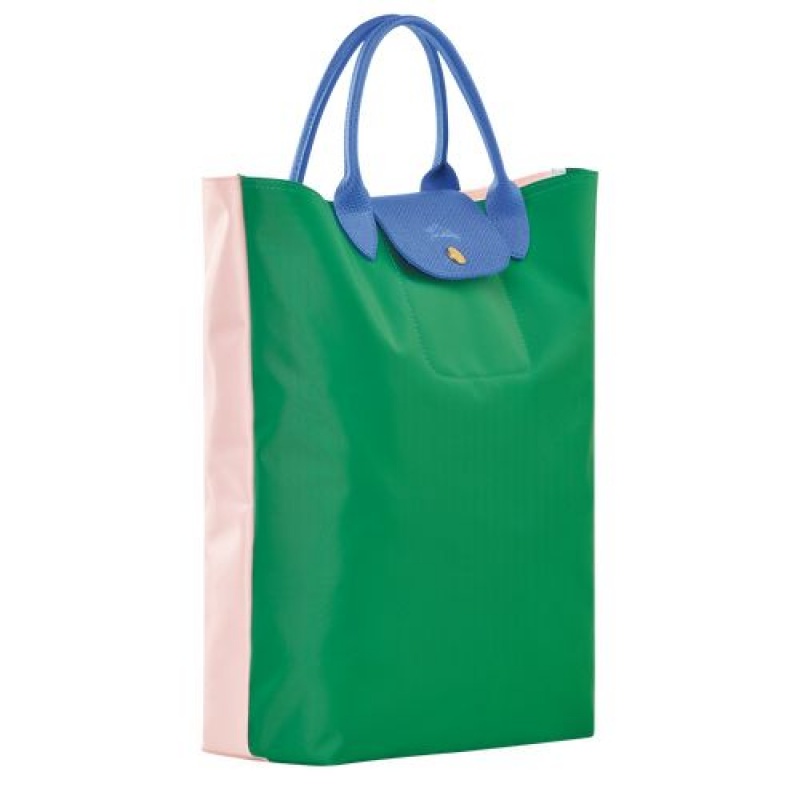 Longchamp Le Pliage Re-Play Top handle bag Green | KUJ-486129