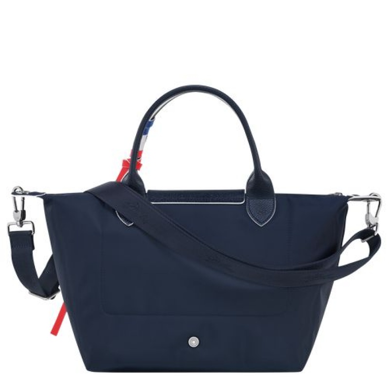 Longchamp Le Pliage Tres Paris Top handle bag S Navy | KYG-807695