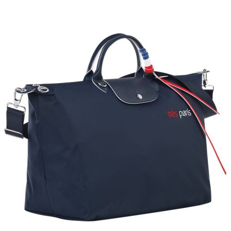 Longchamp Le Pliage Tres Paris Travel bag L Navy | MZS-614095