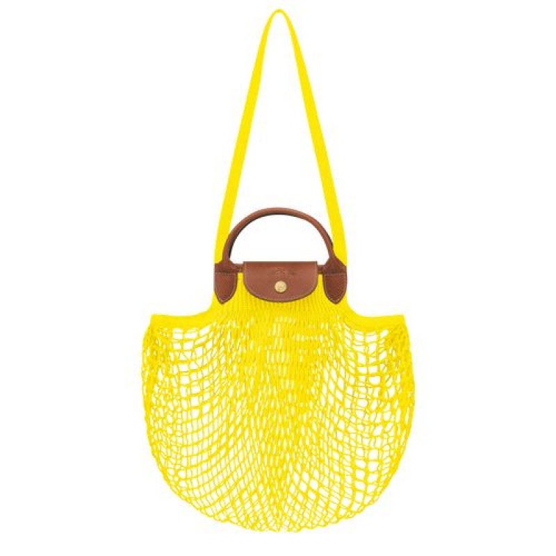 Longchamp Le Pliage filet Top handle bag Lemon | XAN-386075