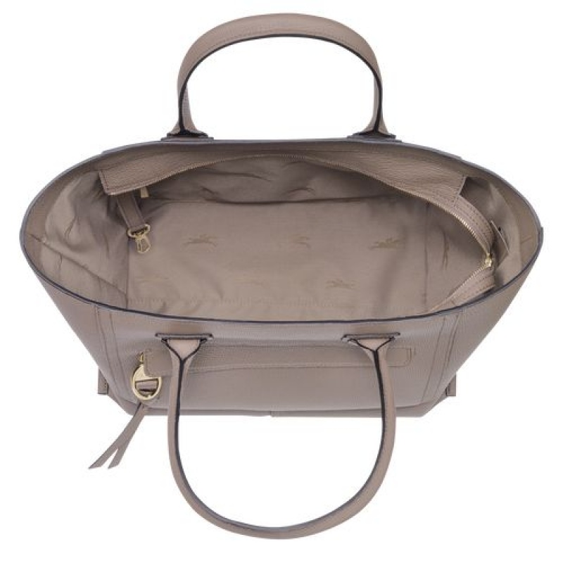 Longchamp Mailbox Top handle bag L Taupe | JXS-180256