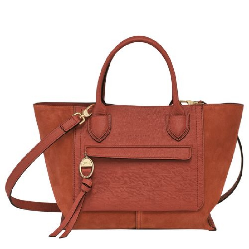 Longchamp Mailbox Top handle bag M Marmelade | HQR-835416