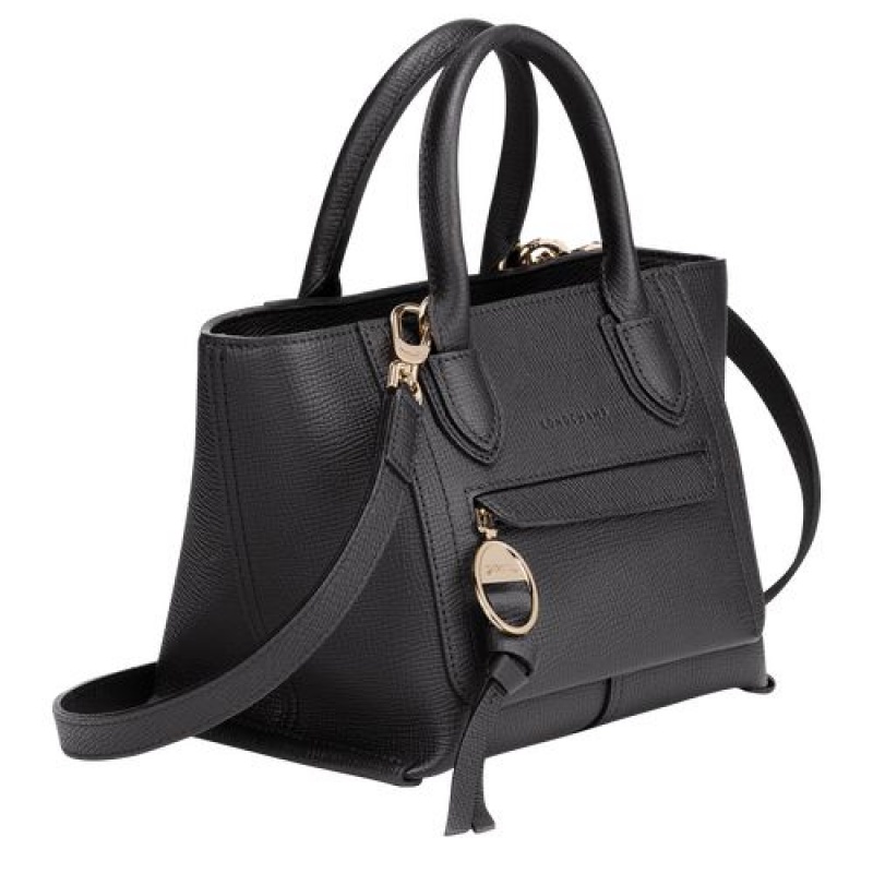 Longchamp Mailbox Top handle bag S Black | HBL-269570