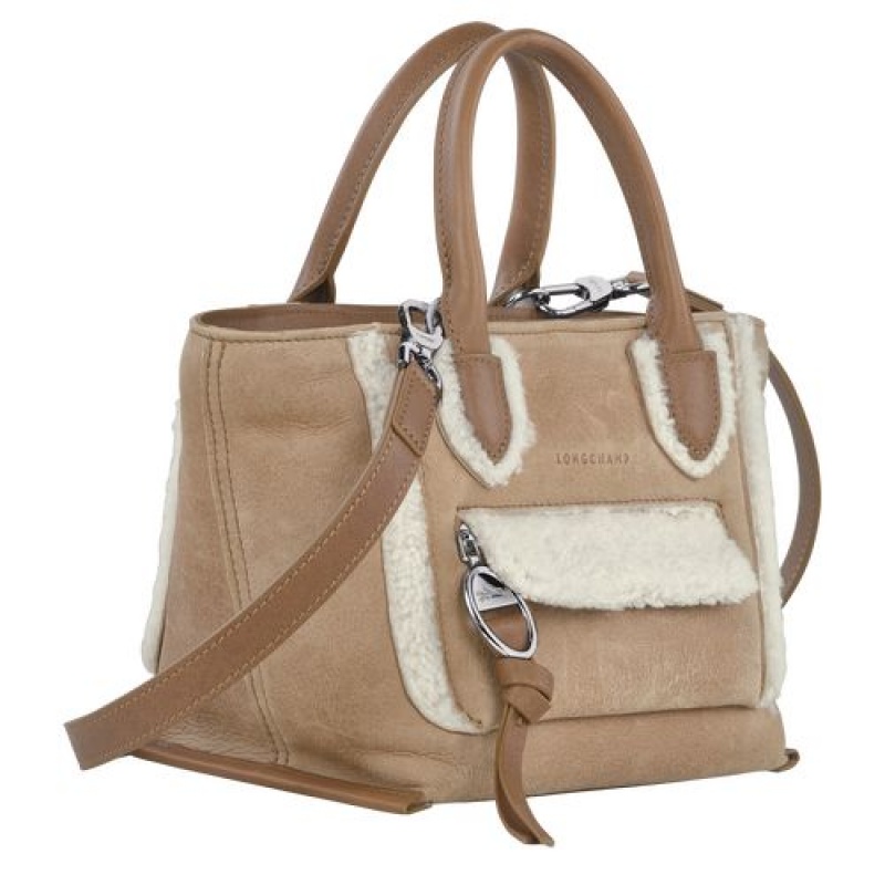 Longchamp Mailbox Top handle bag S Natural | XBZ-598634