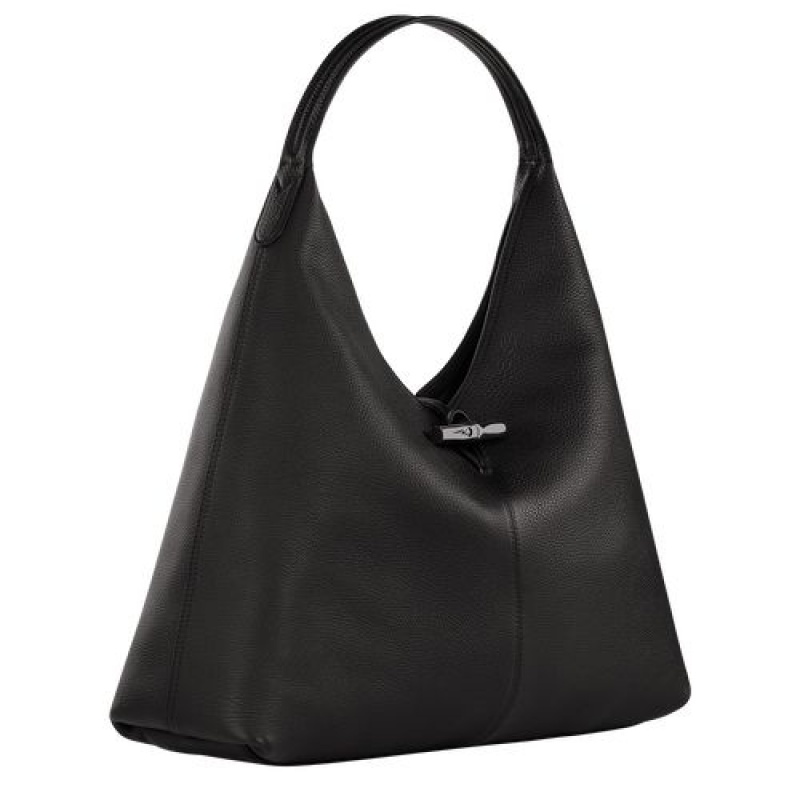 Longchamp Roseau Essential Hobo bag XL Black | UPN-869147