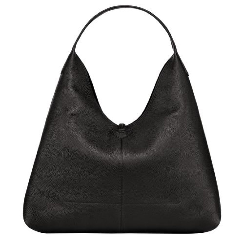 Longchamp Roseau Essential Hobo bag XL Black | UPN-869147