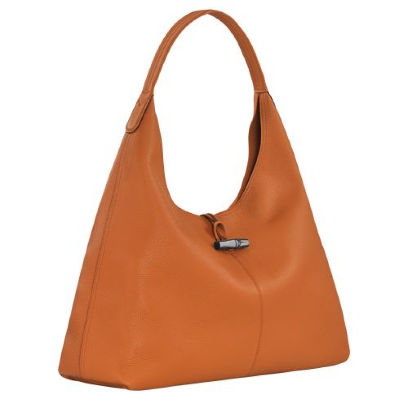 Longchamp Roseau Essential Hobo bag XL Saffron | YDF-579146