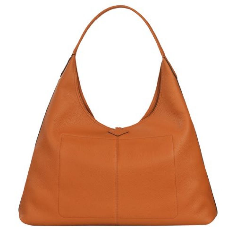 Longchamp Roseau Essential Hobo bag XL Saffron | YDF-579146