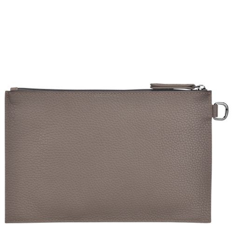 Longchamp Roseau Essential Pouch Grey | SKJ-753106